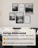 Schwarz Weiß Berge Poster Set