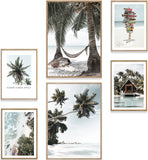 Beach Strand Palmen Poster Set